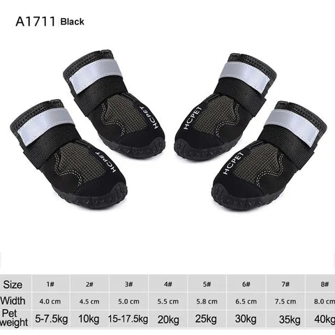 Foul Weather Reflective Dog Boots
